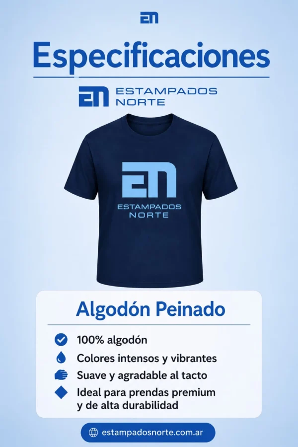 PACK REMERAS ALGODON PEINADO UNISEX x 3 unidades spec