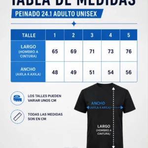 PACK REMERAS ALGODON PEINADO UNISEX x 3 unidades talles