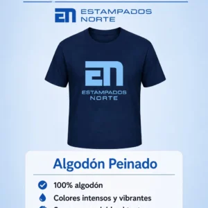 Remeras Lisas Algodón Peinado Con Tapa Costura Unisex - Imagen 4