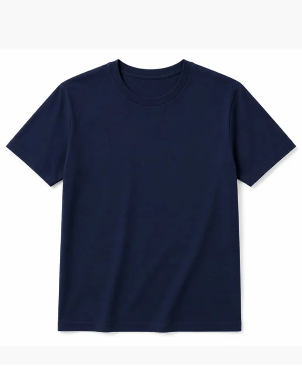 Remeras Lisas Algodón Peinado Con Tapa Costura Unisex 1