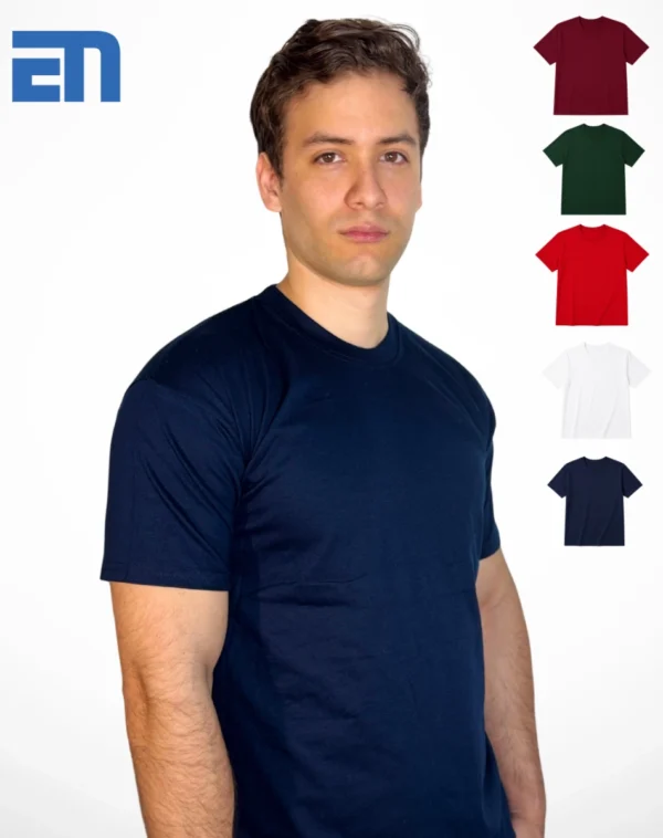 Remeras Lisas Algodón Peinado Con Tapa Costura Unisex